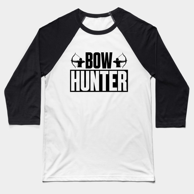 Bow Hunting Guy Archer Archery Deer Sport Arrows Baseball T-Shirt by Mellowdellow